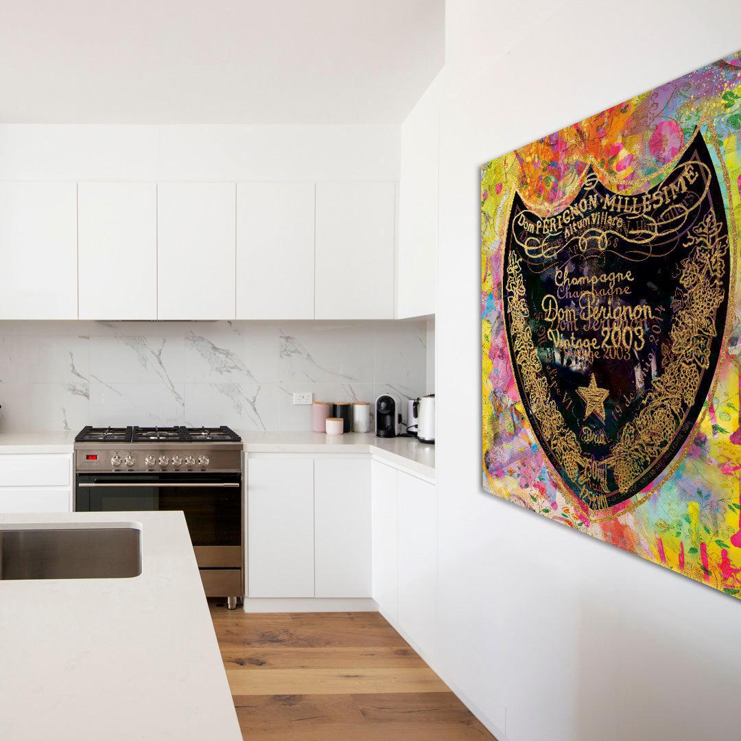 Dom Perignon - Plexiglas Schilderij- plexiglas schilderij - kunst
