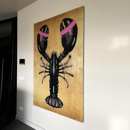Lobster Royal Pink- plexiglas schilderij - kunst