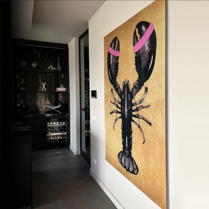 Lobster Royal Pink- plexiglas schilderij - kunst