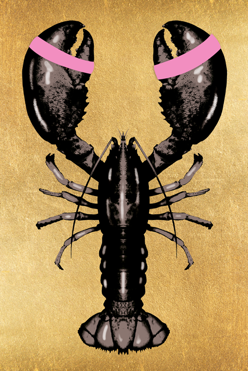 Lobster Royal Pink- plexiglas schilderij - kunst