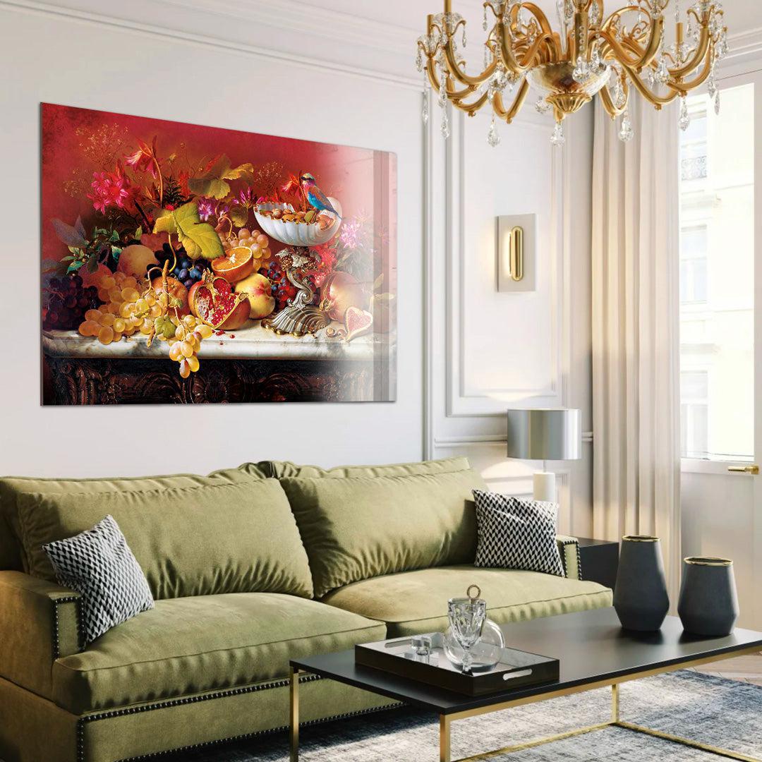 Table of Luxury - Bloemen schilderij- plexiglas schilderij - kunst