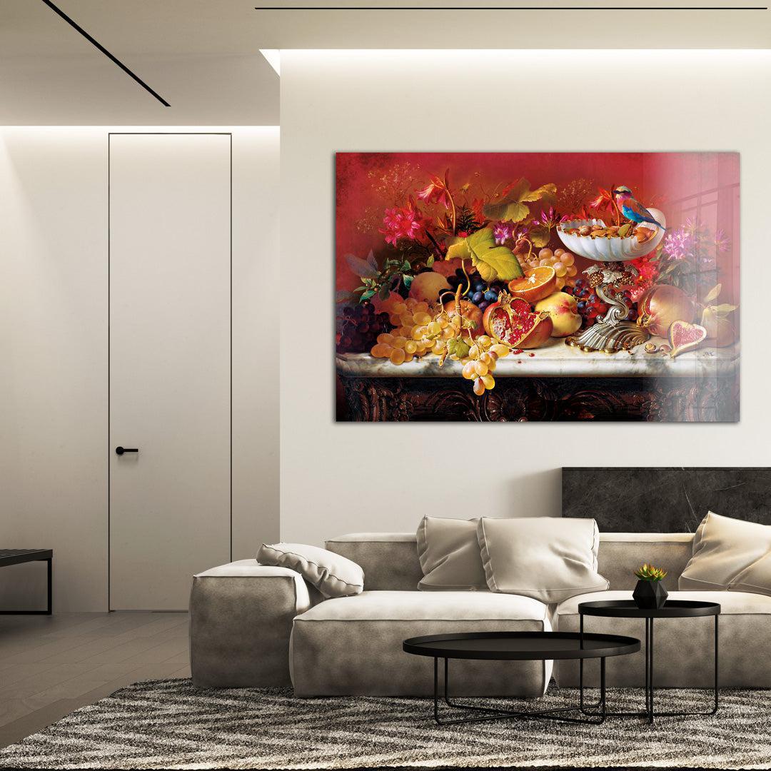 Table of Luxury - Bloemen schilderij- plexiglas schilderij - kunst