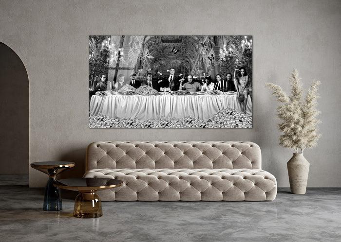 The Last supper 0.2 - Zwart wit schilderij- plexiglas schilderij - kunst