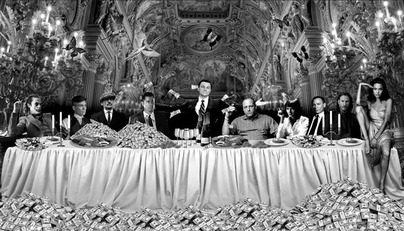 The Last supper 0.2 - Zwart wit schilderij- plexiglas schilderij - kunst