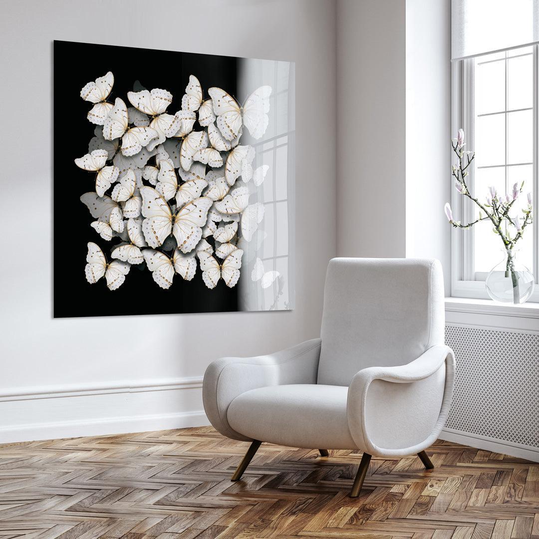 United White- plexiglas schilderij - kunst