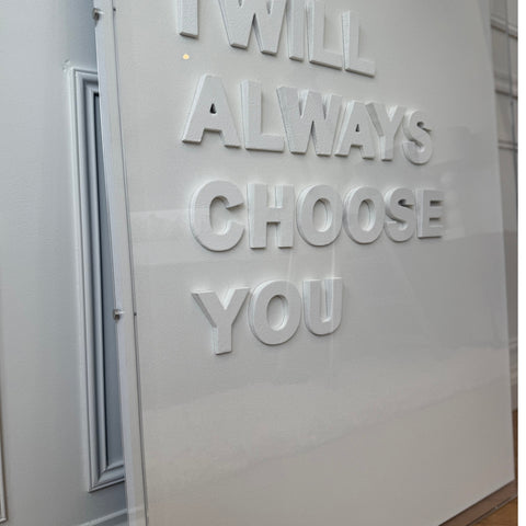I will always choose you (white) - 3d art- plexiglas schilderij - kunst