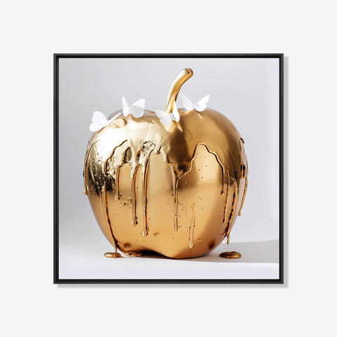 Apple Gold- plexiglas schilderij - kunst