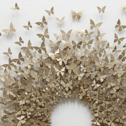 Golden Butterflies - 3d art- plexiglas schilderij - kunst