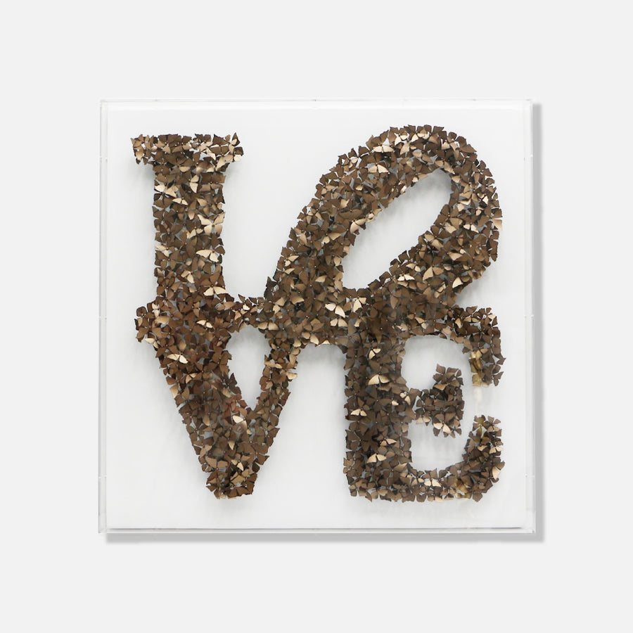 LOVE Brons - 3d art- plexiglas schilderij - kunst