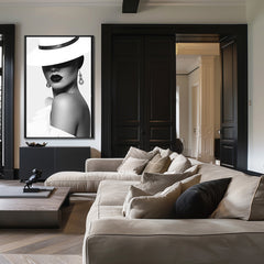 Bondgirl - Zwart wit schilderij- plexiglas schilderij - kunst