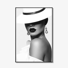 Bondgirl - Zwart wit schilderij- plexiglas schilderij - kunst