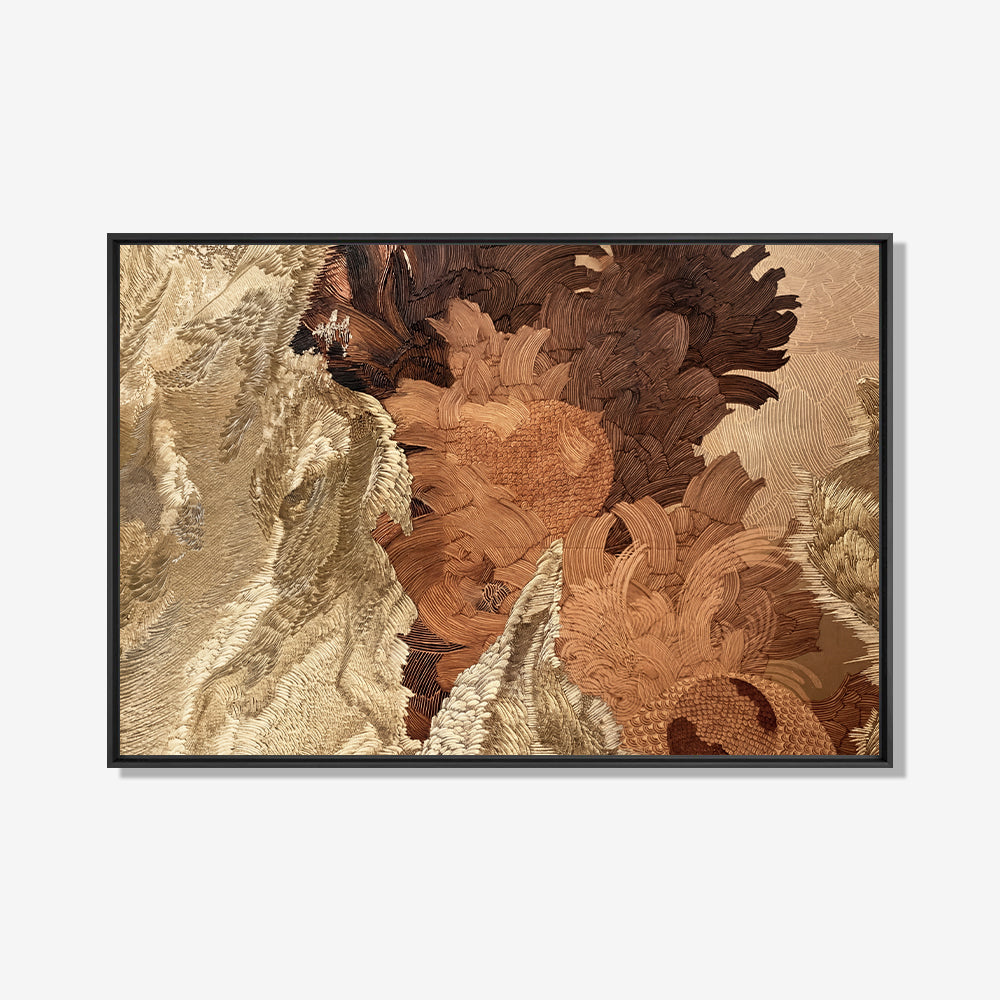 Copper Petals - Abstract schilderij