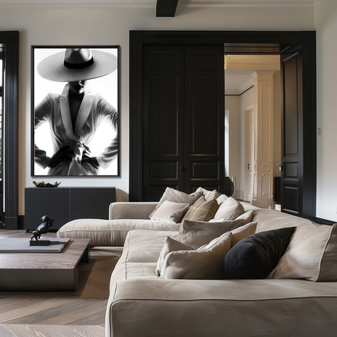 Classic - Zwart wit schilderij- plexiglas schilderij - kunst