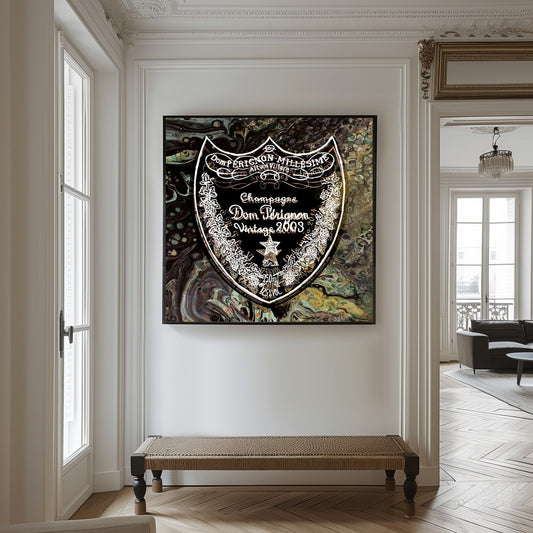 Dom Perignon Dark - Plexiglas Schilderij- plexiglas schilderij - kunst