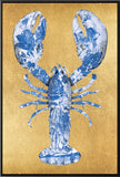 Lobster Royal Blue schilderij zonder bandjes - op Canvas