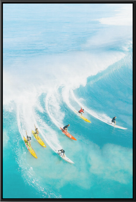 Surfers - Fotografie op Canvas