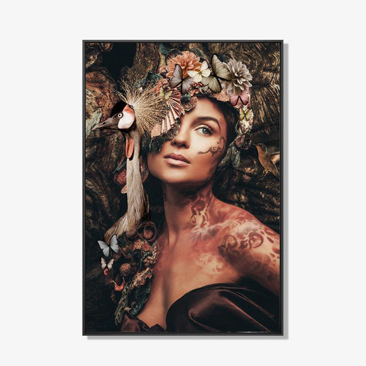 Forest Lady - Bloemen schilderij- plexiglas schilderij - kunst