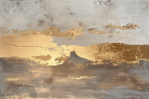 Golden River - Abstract schilderij- plexiglas schilderij - kunst