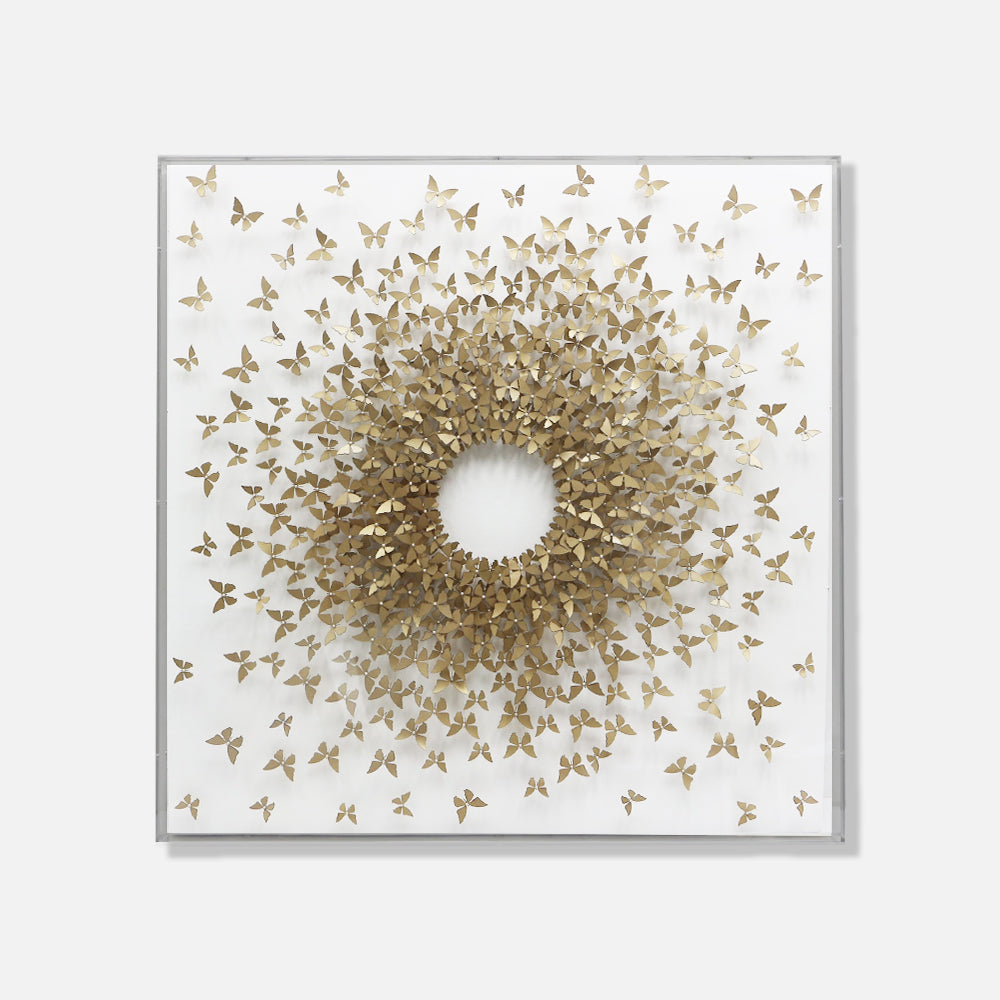 Golden Butterflies - 3d art