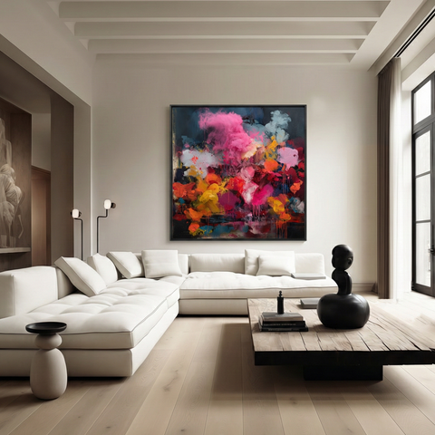 Du Chaos- plexiglas schilderij - kunst