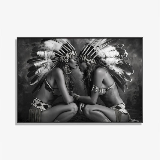 Gentle Gaze - Zwart wit schilderij- plexiglas schilderij - kunst