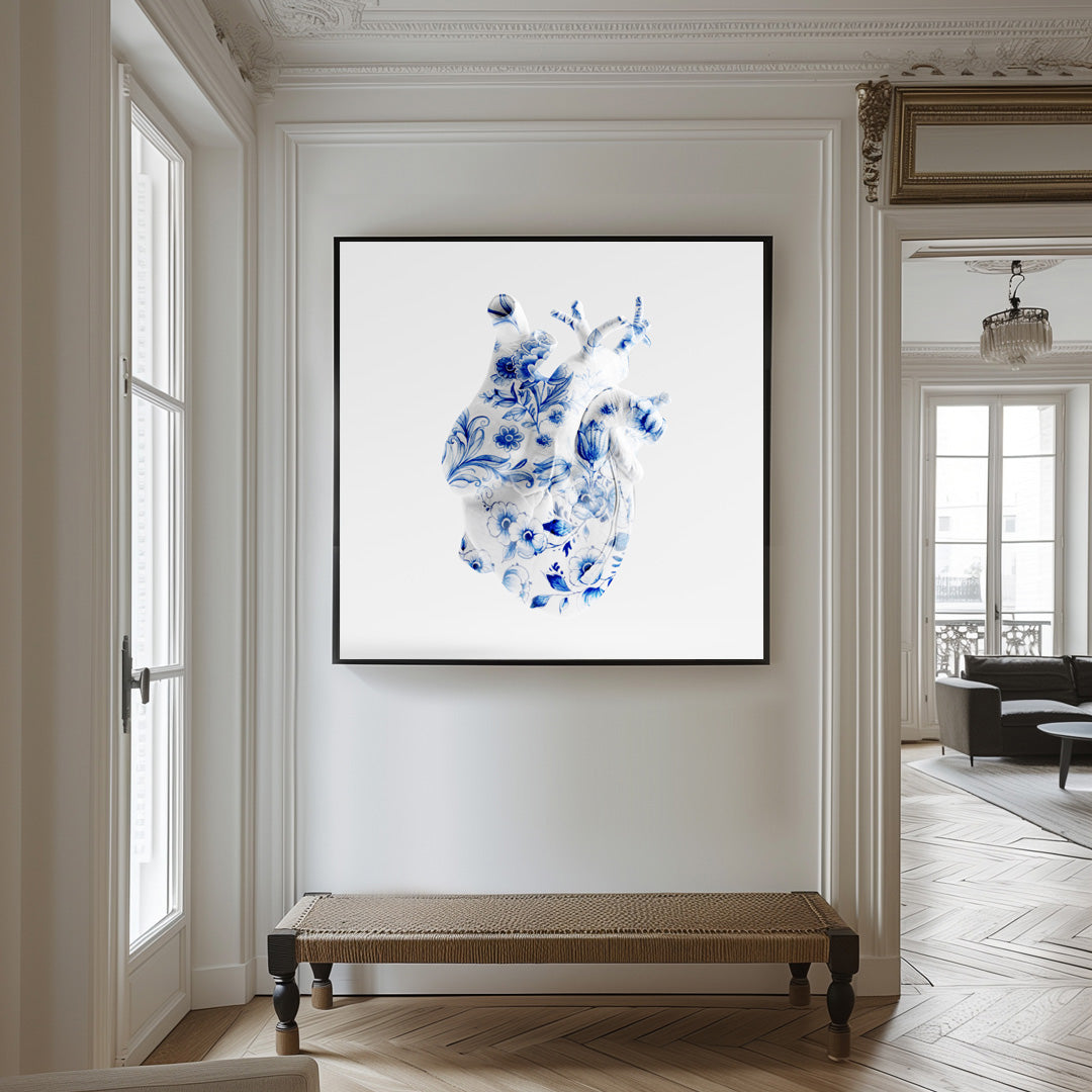 Hearts Bleed Blue- plexiglas schilderij - kunst