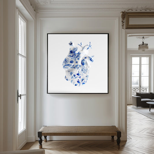 Hearts Bleed Blue- plexiglas schilderij - kunst