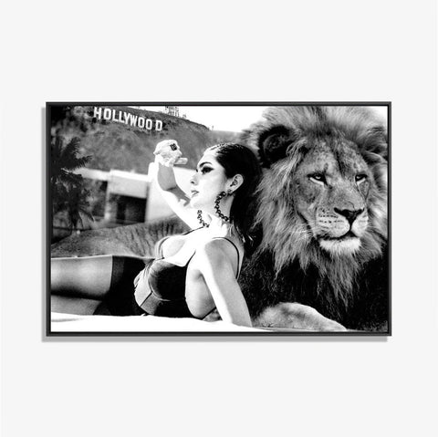 Hollywood Pet - Zwart wit schilderij- plexiglas schilderij - kunst
