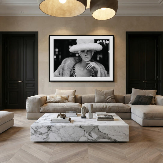 Isadora - Zwart wit schilderij- plexiglas schilderij - kunst