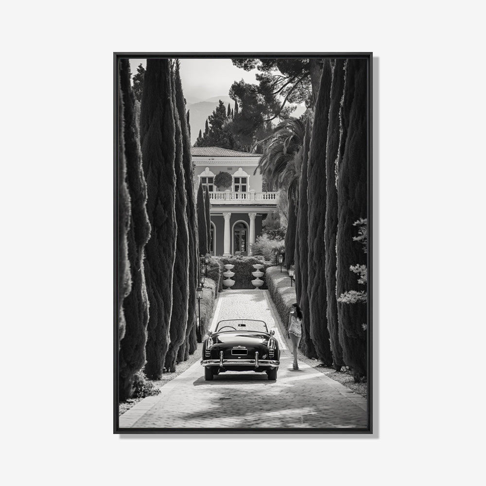 Italian Beauty - Zwart wit schilderij- plexiglas schilderij - kunst