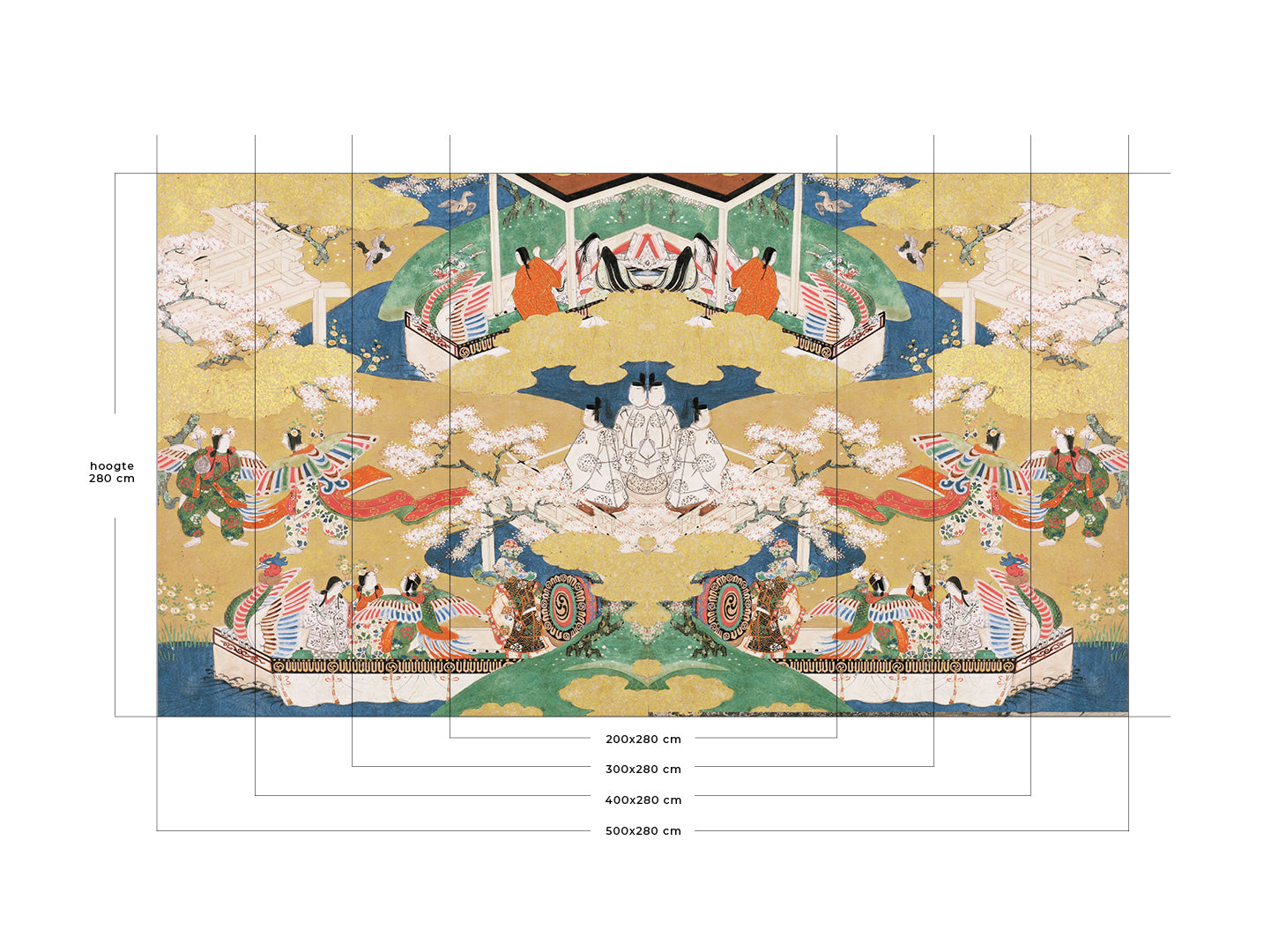 Japans Festival - Naadloos behang- plexiglas schilderij - kunst