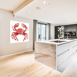 Crab Royal Blue White- plexiglas schilderij - kunst