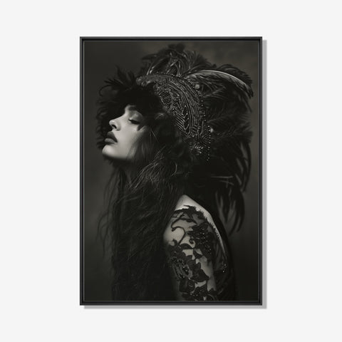 Lillith - Zwart wit schilderij- plexiglas schilderij - kunst