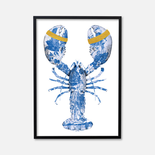 Lobster Delftsblauw Art Poster