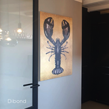 Lobster Royal Verticaal - Plexiglas schilderij
