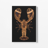 Lobster Black schilderij - op Canvas