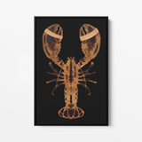 Lobster Black schilderij - op Canvas
