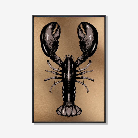 Lobster Brons- plexiglas schilderij - kunst