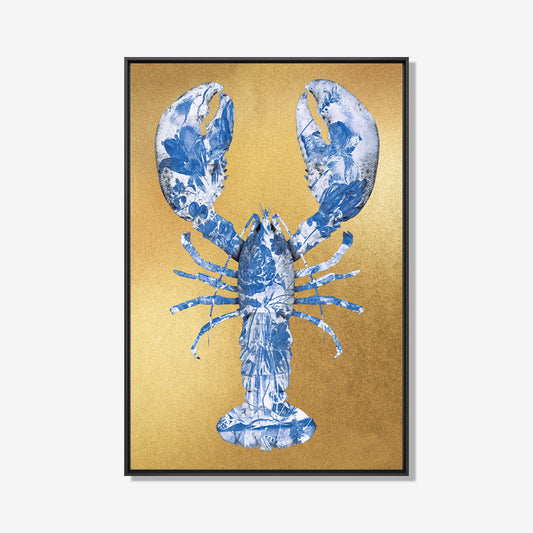 Lobster Royal Blue zonder bandjes- plexiglas schilderij - kunst