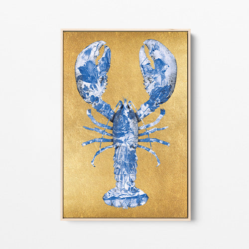 Lobster Royal Blue zonder bandjes - Plexiglas schilderij