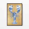 Lobster Royal Blue schilderij - op Canvas