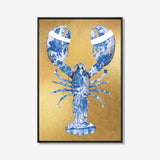 Lobster Royal Blue- plexiglas schilderij - kunst