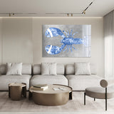 Lobster Silver Blue horizontaal - Plexiglas schilderij