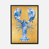 Lobster Delftsblauw Art Poster