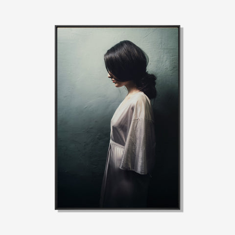 Lady in white- plexiglas schilderij - kunst