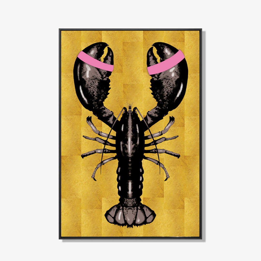 Lobster Pink Bands Verticaal- plexiglas schilderij - kunst
