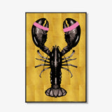 Lobster Pink Bands Verticaal- plexiglas schilderij - kunst