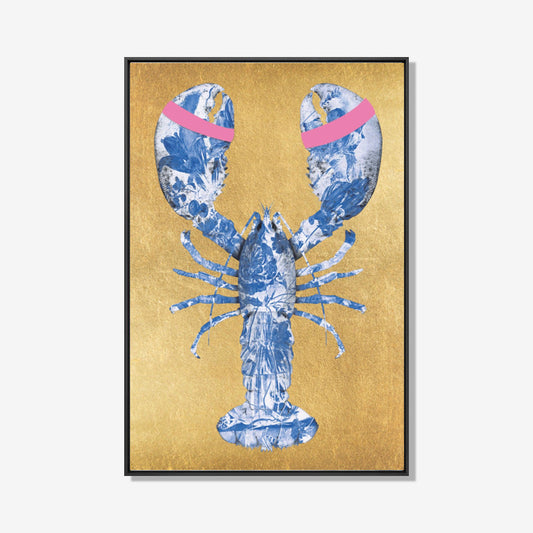 Lobster Royal Blue Pink- plexiglas schilderij - kunst