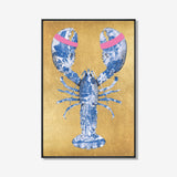 Lobster Royal Blue Pink- plexiglas schilderij - kunst