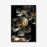 Midnight Garden - Bloemen schilderij- plexiglas schilderij - kunst
